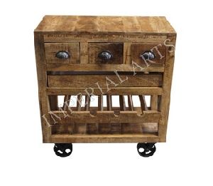 WOOD WINE CABINET