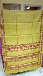 Yellow Tussar Silk Dupatta