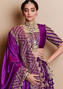 Sonam Kapoor Style Purple Lehenga Choli