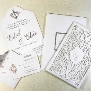 Laser Cut Sleeve Invitation Card Printed services