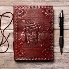 embossed leather journal