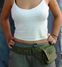 Zippered Money Belt Waist bag