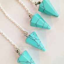 Turquoise Facetted Pendulums