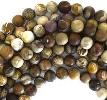 wood agate beads strands