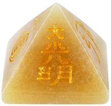 Yellow jade reiki pyramids