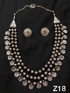 Afghan Coin Ball Necklace Set