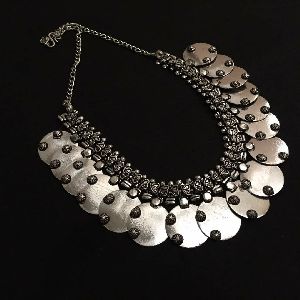 German Silver Coin Necklace