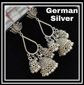 German Silver Triple Jhumki