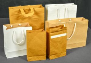 White and Brown Paper Shopping Bags