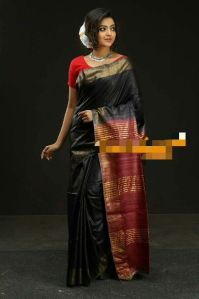 Tussar ghicha with zari silk Saree