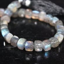 Labradorite Faceted Box Cube Beads