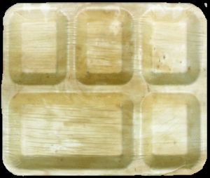 Areca Leaf Rectangle 5CP Plate