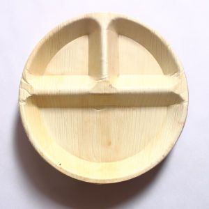 Areca Leaf Round 3CP Plate