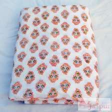 White Running Fabric Hand Block Print Cotton Sewing Material-Craft Jaipur