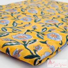 Wooden Block Print Natural Cotton Clothing Floral Fabric-Craft Jaipur