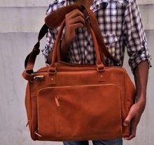Tan Leather Travel Bag