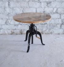 Vintage Industrial Crank Table