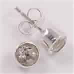 Stud Post Pretty Earrings Natural CRYSTAL QUARTZ Gemstones 925 Sterling Silver