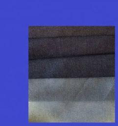 High Quality DENIM FABRIC of Cotton Poly Spandex, 8.75 ozs Dark INDIGO Stretch Twill