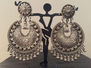 Silver Chand Bali Earrings