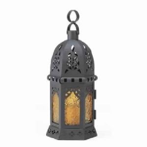 Yellow Black Moroccan Lantern