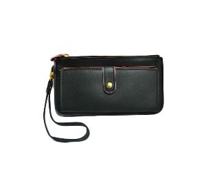 Women Casual Black Slim Wallet