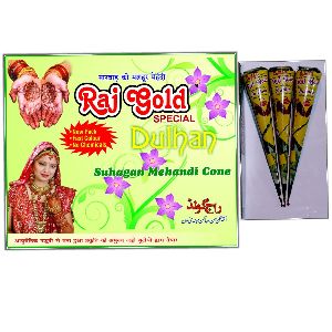 Raj gold mehandi cone