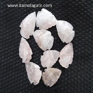 Rose Quartz Gemstone Arrowheads