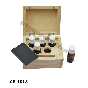 Wooden Box with Acid Bottles