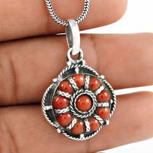 Lovely design red coral pendant