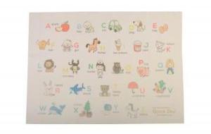 Quick Dry Sublimation A to Z Print  baby sheet - Ivory