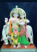 Radha Krishna Marble God Statue