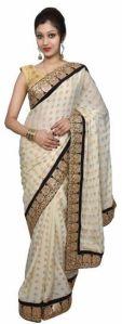 Khaddi Style Jequard Crepe saree