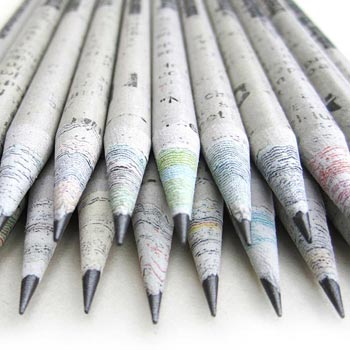 News Paper Pencils