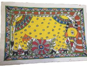 Traditional Madhubani Painting Depicting