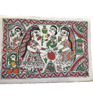 Traditional Madhubani Painting Depicting 