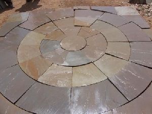 Sunrise Sandstone Circle Tiles