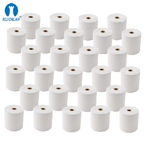 55 GSM (79 mm x 30 Meter) Pack of 45 Rukav Billing Machine Thermal Paper Roll