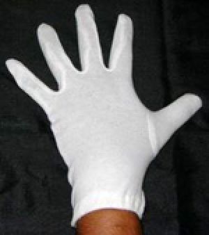 White Cotton Hosiery Handgloves