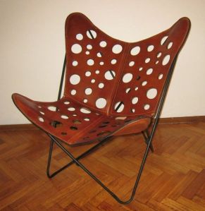 Leather Butterfly iron chair