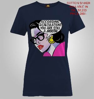 Ladies Printed T Shirts (GIRL THOUGHT)