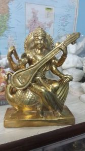 Marble Saraswati Mata Statue