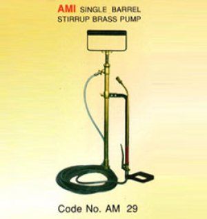 Single Barrel Stirrup Brass Pump