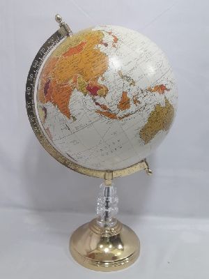 Iron Based World Globe With Gold Plating