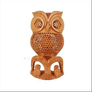 Watchful eyes Jaali Carved Owl