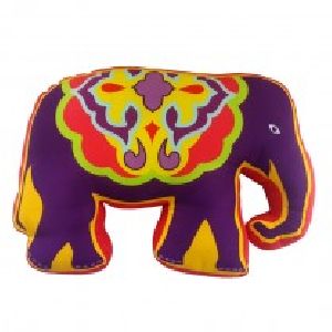 Plum Elephant Carnival Shape Cushion