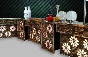 Wooden Theme Buffet Counter