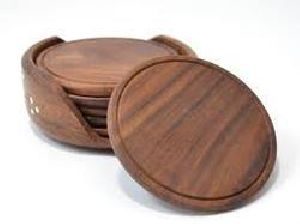 Wooden Round Tea Coaster