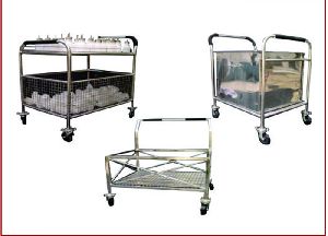 TROLLEY FOR ANIMAL FEED, BOTTELS AND CAGE TRANSFER