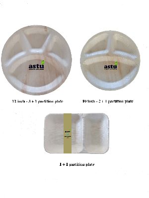 Disposable Areca Partition Plates